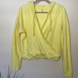 FP Movement by Free People Yellow Wrap Hoodie